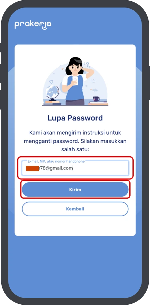 reset password prakerja email